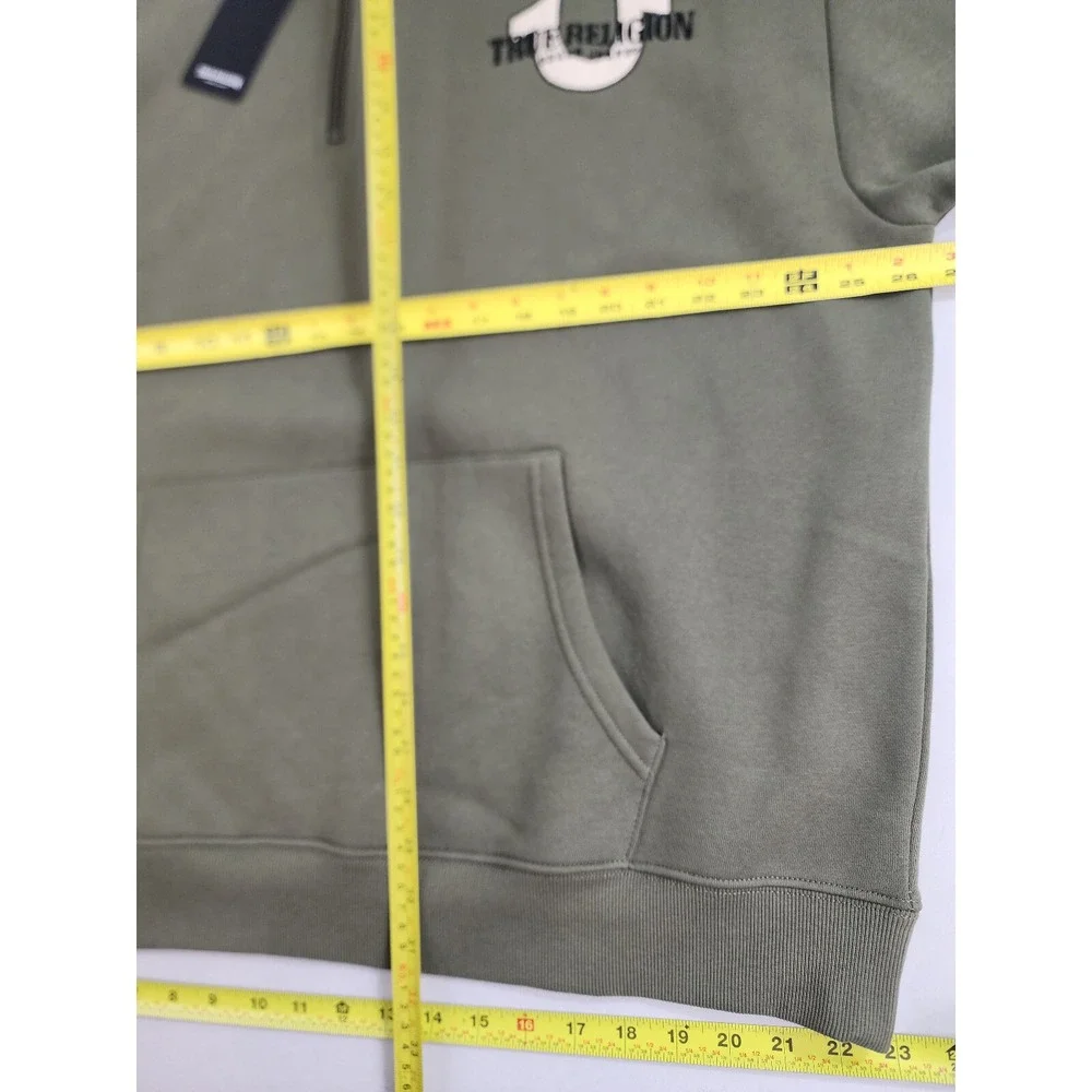 True Religion sweatshirt adult Extra Large XL zip green 108306 relaxed $129 mens